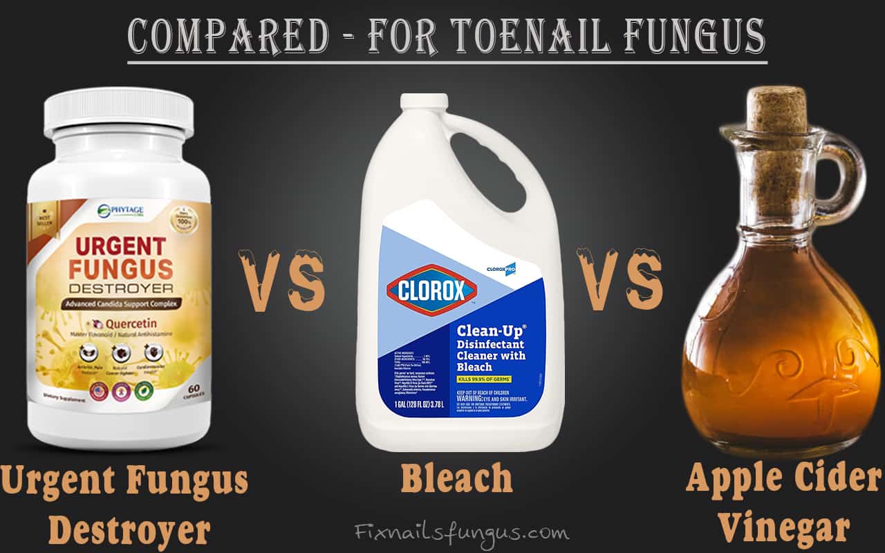 Urgent fungus destroyer vs bleach vs apple cider vinegar for toenail fungus Urgent fungus destroyer vs bleach vs apple cider vinegar for toenail fungus