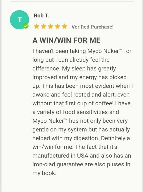 Rob T customer review about the myco nuker Rob T customer review about the myco nuker